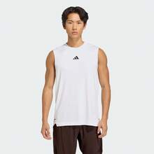 Adidas 男士 D4T POWER TANK 休闲运动背心 KD0376 - 白色 - 查看 1