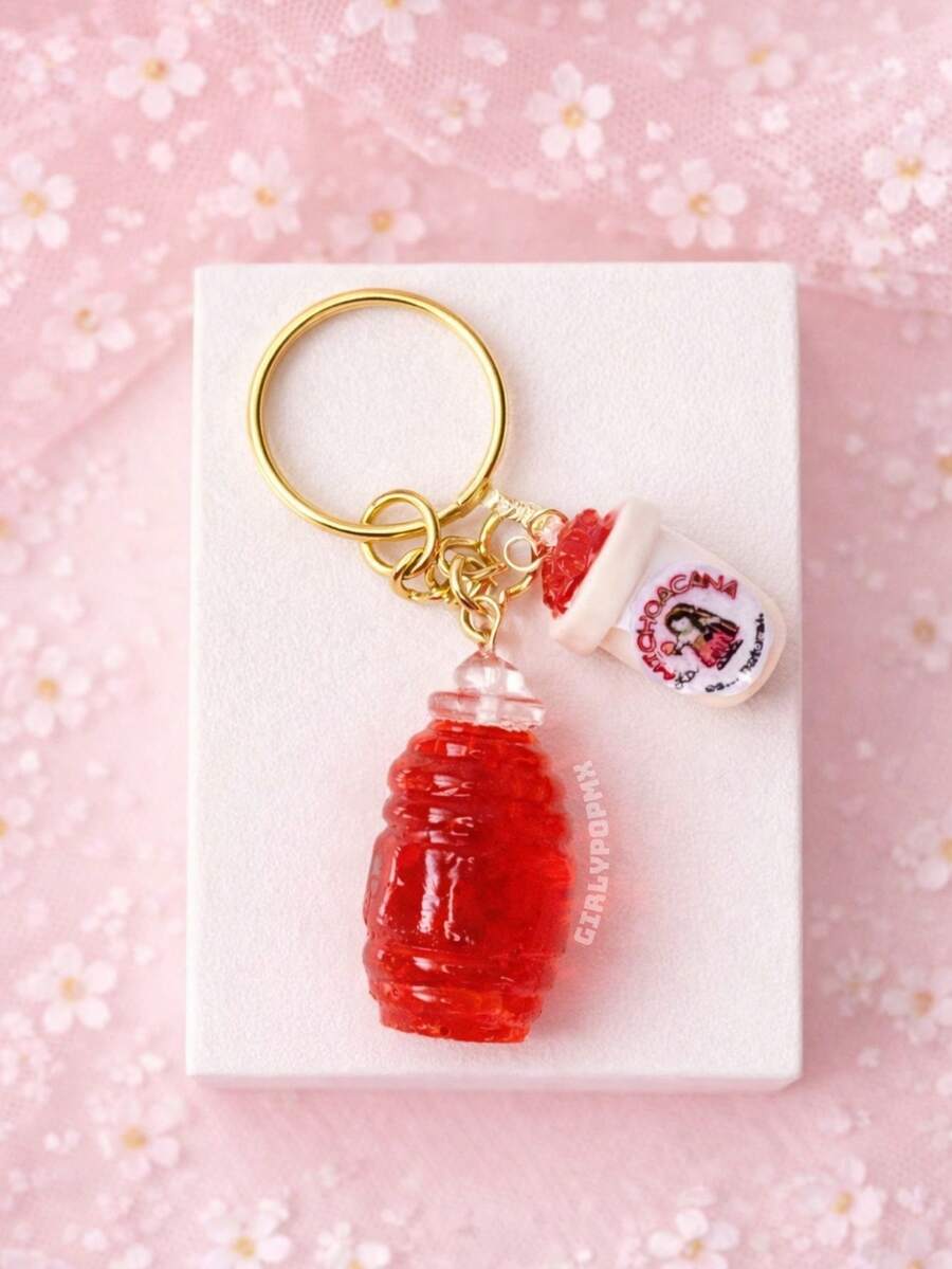 Keyrings & Keychains - Red and White - View 1