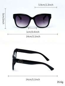 1pc Women's Fashion Fashion Glasses New High-End Retro Cat Eye Frame Letter Design Versatile For Commuting, Driving, Vacation, Summer UV Protection - Multicolor - View 8