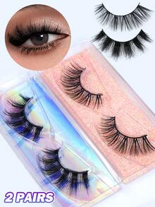 MAANGE 50/2 Pairs High Quality Faux Mink Eyelashes, Individually Packaged, Mixed Styles, Boxed, Natural Criss-Cross Thick Lashes, Cat Eye Lashes, Faux Mink Lashes, Criss-Cross Long Lashes, Thick Curly Lashes, Suitable For Parties, Cartoon Style Lashes, Natural Thin Curly Lashes, Enlarging Eyes, Travel Essential. Wedding, Party, Women's Gift, Date Gift (For Female), Girlfriend, Wife, Mother, Birthday Gift, Party Gift - Black - View 12