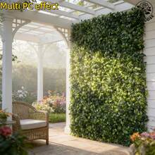 2片装，总长48.03英寸 x 宽16.14英寸。逼真大型人造米兰绿篱板 | 深绿色塑料叶片，模拟绿色植物。适用于室内/室外隐私屏风、婚礼、家居、办公室、园艺，是圣诞节、春季、阳台遮阳的理想之选。 - 彩色 - 查看 9