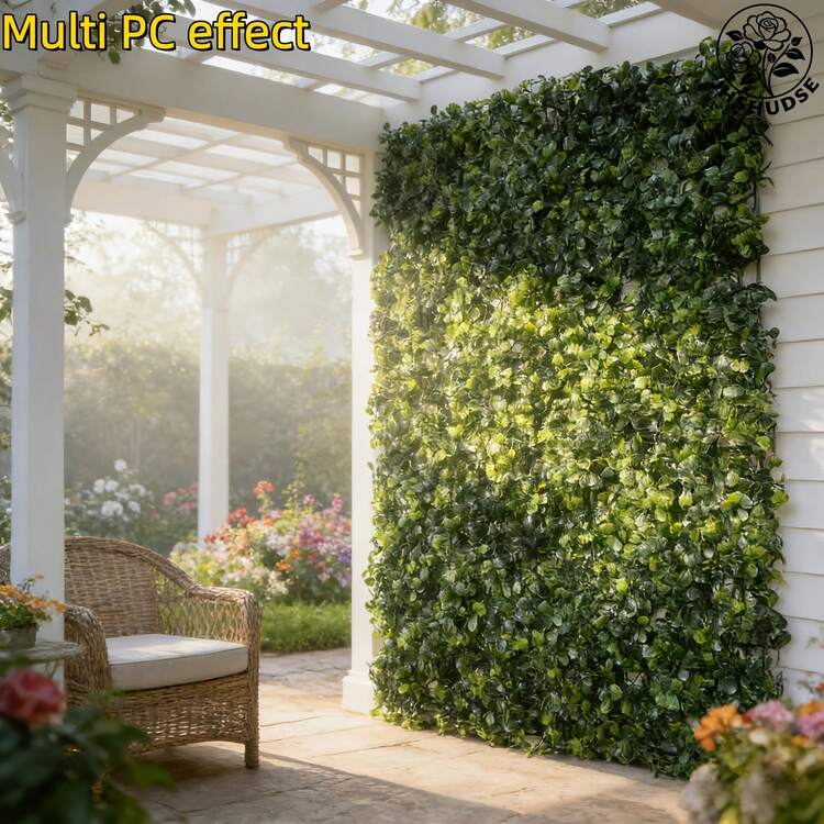 2 pièces, longueur totale 122 cm x 41 cm. Panneaux de haie artificielle de Milan réalistes et grands | Feuillage en plastique vert foncé, simulant des plantes vertes. Convient pour les écrans de confidentialité intérieurs/extérieurs, les mariages, la maison, le bureau, le jardinage, idéal pour Noël, le printemps, l'ombrage de balcon - Multicolore - Voir 8
