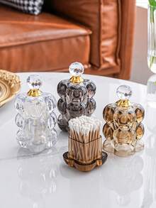 1pc Creative Toothpick Holder & Cotton Swab Storage Box - View 1