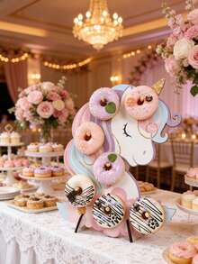 1 Bộ Giá Trưng Bày Bánh Donut Hình Kỳ Lân, Giá Trưng Bày Bánh Donut Hình Kỳ Lân Thích Hợp Cho Tiệc Sinh Nhật, Đám Cưới, Tiệc Tiết Lộ Giới Tính, Trang Trí Bàn Tiệc, Giá Trưng Bày Bánh Donut Tại Nhà, Giá Phục Vụ Thức Ăn Tiệc, Giá Trưng Bày Bánh Donut, Giá Nấu Ăn Tiệc Tiết Lộ Giới Tính Cho Bé, Trang Trí Tiệc Cho Bé - kỳ lân - Xem 5