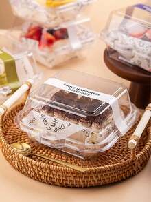 10/20/50个装透明包装盒，适用于汉堡、提拉米苏、奶油蛋糕、三明治、便当盒 - 透明 - 查看 7