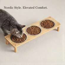 2/3 Bát ăn cho mèo được nâng cao, chiều cao phù hợp để giảm căng thẳng cổ cho mèo. - 500ml - Xem 5