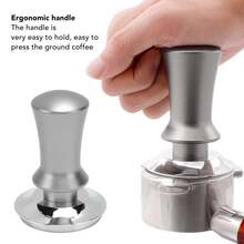 Prensa para café molido, martillo de acero inoxidable, presión constante, accesorios para café, color plata, 58 mm - Plateado - Ver 3