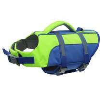 Metglad Chaleco salvavidas para perros con asa de rescate, chaleco salvavidas para mascotas de alta flotabilidad y resistente al desgarro, adecuado para perros pequeños, medianos y grandes para nadar, remar y hacer surf - Verde - Ver 11
