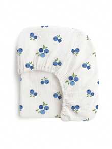 1pc Soft, Breathable 100% Cotton Muslin Baby Crib Sheet, Adorable Floral Cartoon Print, Unisex Newborn Essential - Multicolor - View 32