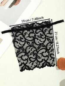 1 chiếc quần lót nữ thời trang khoét lỗ, gợi cảm, họa tiết cây cỏ, có thể điều chỉnh độ dài, màu đen/trắng, có miếng che kín đáo, thích hợp cho áo hai dây, váy, mặc hàng ngày, dự tiệc. - Nhiều màu - Xem 7