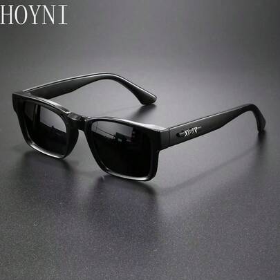  [HOYNI]Kính mắt thời trang phong cách Retro Punk - Gọng vuông bảo vệ mắt, unisex, phù hợp cho các hoạt động ngoài trời và phong cách thường ngày.