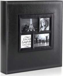Ywlake Photo Album 4x6 500 Pockets Photo, Extra Large Capacity Family Wedding Picture Albums Holds 500 Horizontal And Vertical Photos Black - Đen - Xem 1