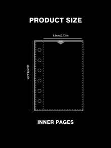 Silver Transparent PVC Double Ring Binder, Detachable A7 Transparent Diary Cover For Photo Collection, Diary, Planner, Album, Card Storage - 1 Set - View 10