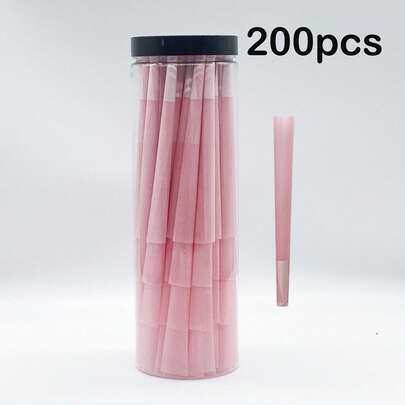 1000/200/100/50/30/10 piezas Conos naturales pre-enrollados - Papel de liar extra fino y de combustión lenta con boquillas de filtro en forma de cuerno para accesorios, cigarrillos electrónicos, regalos de Día de San Valentín y Día del Padre, y accesorios para fumar