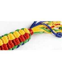 3pcs Handmade Woven Knot, Pineapple Knot, Gesar Flower Style Car Hanging Prayer Wheel - 3pcs - View 2