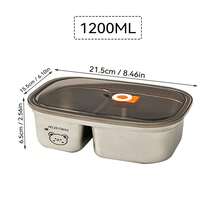 304 Stainless Steel Lunch Box With Cute Cartoon Patterns, Sealed And Leak Proof Bento Box, Camping And Picnicking Portable Food Container , Microwave Heatable, Cold And Heat-Resistant Refrigerator Fresh-Keeping Box, Suitable For Student And Adult Use In Home, School, Office, Outdoor - Multicolor - View 18