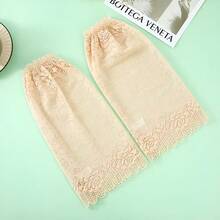 1 par de mangas protectoras de encaje con estampado floral, calentadores de brazo elegantes y transpirables de nailon, mangas protectoras del sol de estilo femenino para viajes y festivales - Estilo de encaje - Ver 12