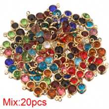 20颗6毫米不锈钢星形卫星宝石吊坠项链，适用于DIY珠宝配件项链手链饰品 - 彩色 - 查看 7