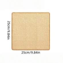 1pc Sturdy Vertical Woven Cat Scratching Post With Non-Slip Base, Space-Saving Design Compatible With Hanging Toys, Woven Rope Material, Modern Pet-Friendly Home Decor, Beige Woven Pattern, Durable Multi-Functional Cat Furniture For Sofa, Chair, Door Protection, Suitable For Daily Use - Multicolor - View 15