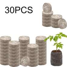 50粒30毫米泥炭丸育苗土块，营养丰富的蔬菜幼苗种植块，易于移植的压缩泥炭育苗盆 - 多款 - 查看 12