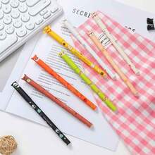 8 Pieces Of Animal Erasable Pens, Easy-To-Erase, Neutral Pens, Cute Cartoon Student Cap-Pulling Pens, With Various Small Animal Patterns, Erasable Pens,Cute Animal Erasable Gel Pens 0.7mm Fine Point Smooth Writing Kawaii Stationery For School Office Supplies - Multicolor - View 9