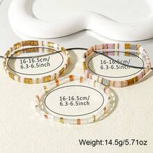 1/3pcs TILA Elastic Rope Glass Bead Bracelet - TILA Bracelet - View 2