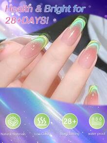 VOKY 6件套9D猫眼凝胶指甲油套装，含磁铁 - 持久半永久闪粉指甲油 - 彩色 - 查看 7