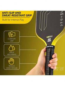 T700 16mm Pickleball Paddle, Made Of Carbon Fiber With Polypropylene Honeycomb Core, Enhances Power To Achieve Ultimate Spin And Consistency - Multicolor - View 4