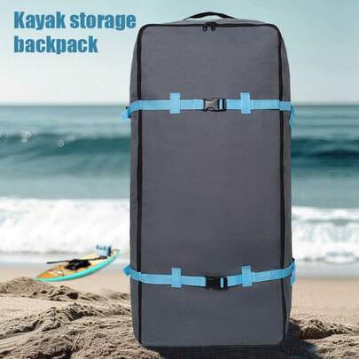 1 pieza Mochila gris de gran capacidad, mochila para senderismo, mochila deportiva para exteriores, bolsa de almacenamiento para tabla de surf/paddle hinchable