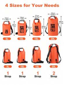 1pc Outdoor Camping Beach Waterproof Dry Wet Separation Backpack, Adjustable Shoulder/Backpack Strap, Portable Multi-Function Large Capacity Waterproof Backpack, Suitable For Beach, Rafting, Hiking, Swimming, Travel And Vacation, Unisex - Multicolor - View 7