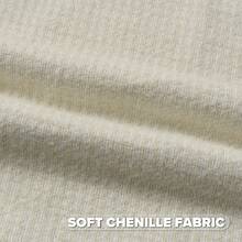 YSTYLE Chenille-Sofakissenbezüge 45x45 cm, 2 Stück, Dekorative Wohnzimmer-Sofakissenbezüge, Weicher Kissenbezug mit Zierkante, Elegante quadratische Kissenbezüge - Creme - Übersicht 2