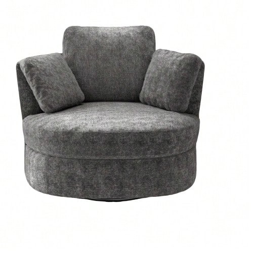 Chenille Sofa - Grey - View 1