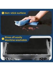 3片装可重复使用不粘烤箱垫，耐热烤箱底垫，适用于燃气烤箱、电烤箱、烤面包机，保持烤箱清洁。 - 彩色 - 查看 10