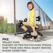 Kids Skateboard Protective Gear - màu đen - Xem 8