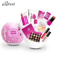 Bộ quà tặng trang điểm Ngày Valentine POPFEEL, bao gồm son môi, phấn mắt, kem che khuyết điểm và phấn má hồng. Rất cần thiết cho người mới bắt đầu trang điểm, có thể dùng làm quà tặng cho gia đình, người thân và bạn bè. Tất cả trong một! - Màu Hồng baby - Xem 4