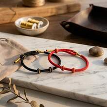 Handmade Feng Shui Wealth Lucky Horse Year Red String Bracelet, Symbolizing Prosperity, Auspicious Vintage Wealth Bracelet, Suitable For Daily Wear Or As A Gift For Loved Ones, Colorfast, Perfect Gift For Family And Friends - 1pc (Style B) - View 2