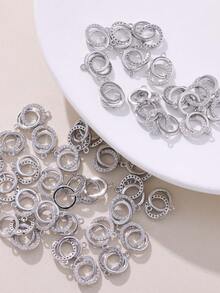 3件套DIY铜锆石多功能优雅珠宝吊坠配件 - 雙圓圈配件 - 查看 3