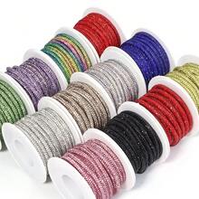 Dây ống đính đá 4mm, dài 5 thước Anh/cuộn, dây rỗng đính đá sang trọng dùng để trang trí dây giày, phụ kiện tóc, hộp và túi xách, 6 hàng đá đính trong ống. - Dây thừng ống tròn khoan nước - Xem 8
