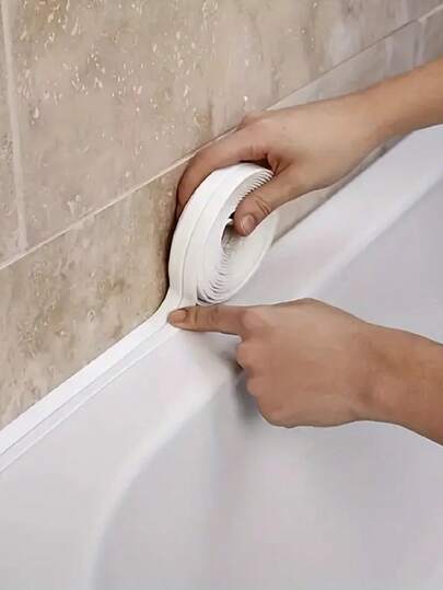 3.2m Self-Adhesive Waterproof And Mildew-Proof Sealant Tape, Easy Installation, Suitable For Bathroom, Kitchen, Ideal Sealing Material For Bathroom Base, Tiles And Flooring
