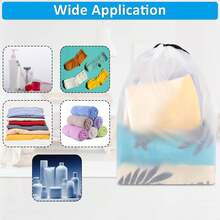 6/12/24Pcs Clear Waterproof Shoe Bags For Travel - Reusable Drawstring Shoe Organizers For Suitcase, Gym, Vacation - Travel Essentials For Women & Men (15.7"X11.8"/40x30cm) - View 6