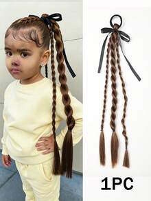 1 chiếc dây buộc tóc đuôi ngựa xoắn cho trẻ em, chịu được nhiệt độ cao, kiểu dáng thời trang cho bé gái. - Nhiều màu - Xem 11