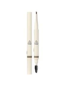3CE 1pc Brown Eyebrow Pencil, Soft Smooth Texture, Flat Tip Design For Easy Shaping And Filling, Natural Hair-Like Feel, Waterproof And Smudge-Proof, Built-In Spoolie Brush, Suitable For Beginners, Korean Eyebrow Makeup, K-Beauty 130mg/0.0046 Oz - Brownie Brown - View 10