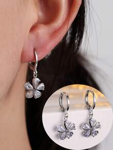 1对女士耳环，奢华精致设计，高端优雅百搭，适合作为礼物和日常佩戴 - 耳環 - 查看 2