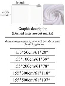 1pc Classic Black & White Waterproof Oxford Fabric, Durable Water-Resistant Fabric For Bags, Tablecloths, DIY Projects - White - View 2
