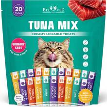 Beloved Pets Creamy Lickable Cat Treats & Wet Food Squeeze Tubes – Liquid Kitten Snacks, Multivitamin Treats For Cats & Small Dogs, Lick Up 20 Sticks Tuna Mix - lb - View 9