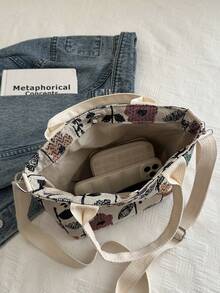 Minimalist Lightweight Nylon Down Jacket, Versatile Small Handbag & Shoulder Bag - Multicolor - View 7