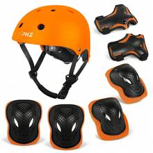 Fahrradhelm Kinder Jugend Klassiker Kinderhelm Mädchen Skaterhelm für Fahrrad Skateboard Scooter Roller Kinderfahrradhelm für 2-16 Jahre - Orange - Übersicht 8
