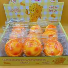 Juguete apretable de tartaleta de huevo realista, textura fluida única, alivio del estrés y relajación, pequeño artículo de novedad - Multicolor - Ver 4