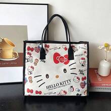 SANRIO 卡通帆布手提包，大容量手提包，学生通勤可爱单肩包，少女卡通手提包，学生必备 - A - 查看 1