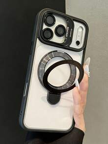 Ốp lưng điện thoại cao cấp tích hợp sạc không dây từ tính, tương thích với iPhone 17 Pro Max, 17 Pro, 17, 16, 15, 14, 13 Pro Max, thiết kế mềm mại với lớp bảo vệ camera ở mặt sau. - màu đen - Xem 2